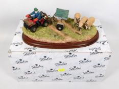 A boxed Border Fine Arts farming figure group "Doi