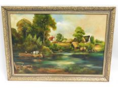 After John Constable, The White Horse, gilt framed