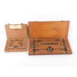 Two cased tap & die sets