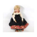 A large, good quality Gotz continental porcelain doll, 30in tall