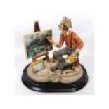 A Capodimonte figure of an artist by Rori, 11.5in