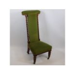 A Victorian prie-dieu chair, 40in high to back