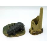 A pottery mole pen stand by Wincraft Biddenden twi