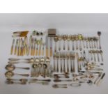 A quantity of mixed silver plated cutlery includin