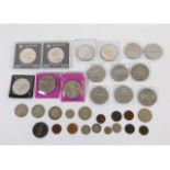 A small quantity of various crowns & mixed coinage