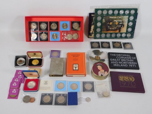 A quantity of mixed coinage including 1970/71 UK d