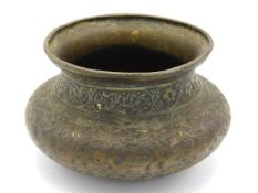 An early Islamic bronze pot, possibly Persian, in