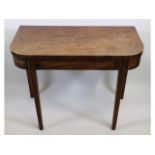 An early 19thC. walnut tea table, 36in square open