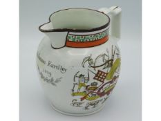 A George III pearlware harvest jug inscribed "Solo