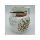 A George III pearlware harvest jug inscribed "Solo