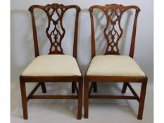 A pair of 18thC. George III walnut country Chippen