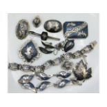 A quantity of Siamese sterling silver jewellery in