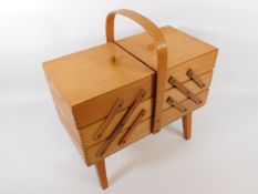 A three tier sewing box