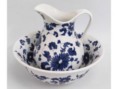 A Portmeirion pottery jug & wash basin