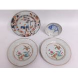 Two 19thC. Chinese plates, 9in diameter, twinned w