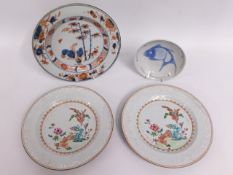 Two 19thC. Chinese plates, 9in diameter, twinned w