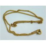 A 9ct gold chain, 16in long, 2.2g