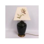 A Laura Ashley glazed ceramic lamp with shade, 20i