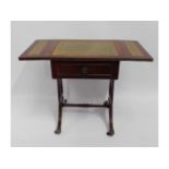 A small drop leaf work table, 28.25in wide extende