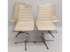 Four 1960/70's Tavo retro swivel chairs with chrom