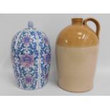 A large Price, Bristol stoneware flagon, 15.25in t