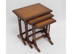 A Regency style nest of tables, largest 21.75in wi