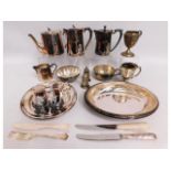 A substantial quantity of silver plated hotel ware