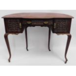 A decorative antique, D shaped dressing table, 39i