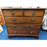 An early 19thC. mahogany chest of drawers a/f, 42.