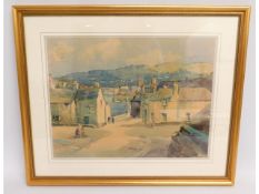 A framed Michael Crawley watercolour of St. Ives,
