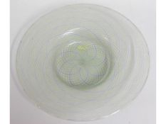 An antique Salviati glass style fruit bowl with ri