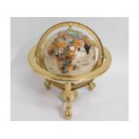 A small mineral globe, 10in high x 9in wide