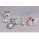 A Susie Cooper coffee set twinned with a Goebel sw