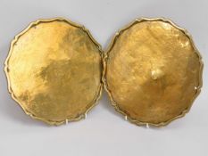 A pair of 19thC. Chinese bronze wall plaques with