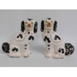 A pair of Staffordshire style mantle sheepdogs, 12