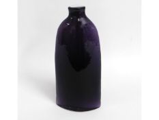 An art glass cased vase with polished out pontil,