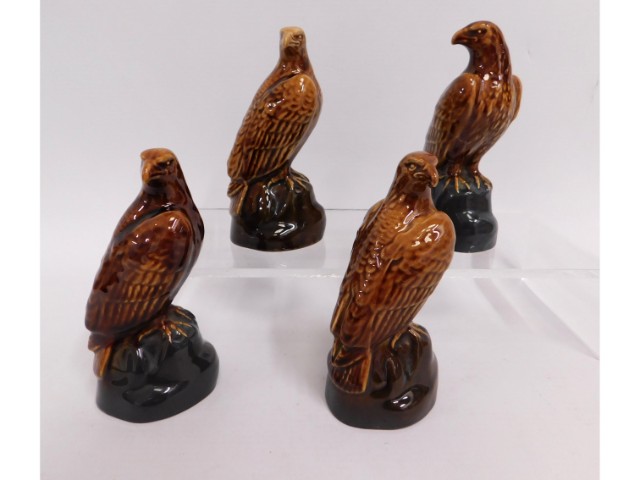 Four Beswick Beneagles whisky flasks, one full, 4.