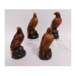 Four Beswick Beneagles whisky flasks, one full, 4.