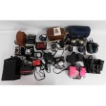 A quantity of camera & related equipment including