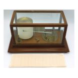 An antique mahogany cased barograph, 14.375in wide