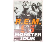 An original 1995 REM 'Monster Tour' promotional po