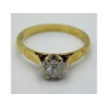 An antique 18ct gold solitaire ring with Tiffany s