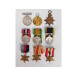 A family set of war medals awarded to: T. E. Allen