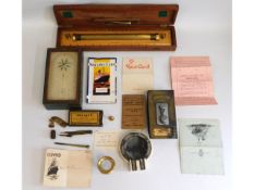 A collection of items owned by Sir. Edgar Britten