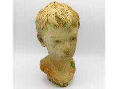 Garden find: a terracotta bust of boys head, 11in