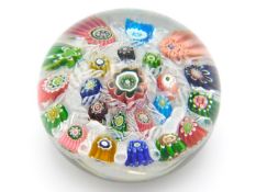 A 19thC. French millefiori paperweight of contrast