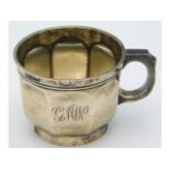 A 1925 Birmingham silver christening cup by Ernest