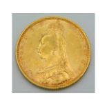 A Victorian old head 1889 full gold sovereign