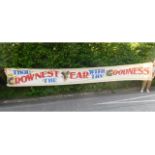 An early 20thC. linen banner 'Thou Crownest the Ye