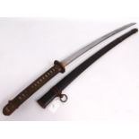 A WW2 Japanese Officers samurai sword, 41.25in lon